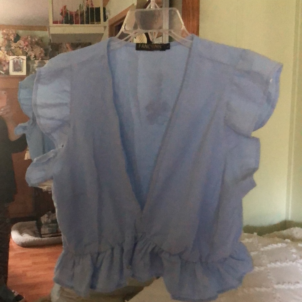 Baby Blue Summer Top   L
